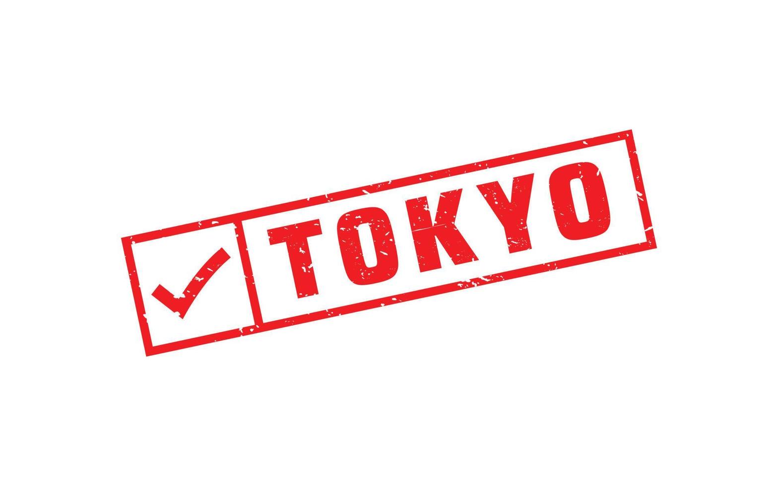 tokyo Japan rubber postzegel met grunge stijl Aan wit achtergrond vector