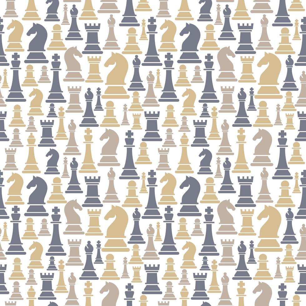 naadloze patroon met schaakfiguren vector