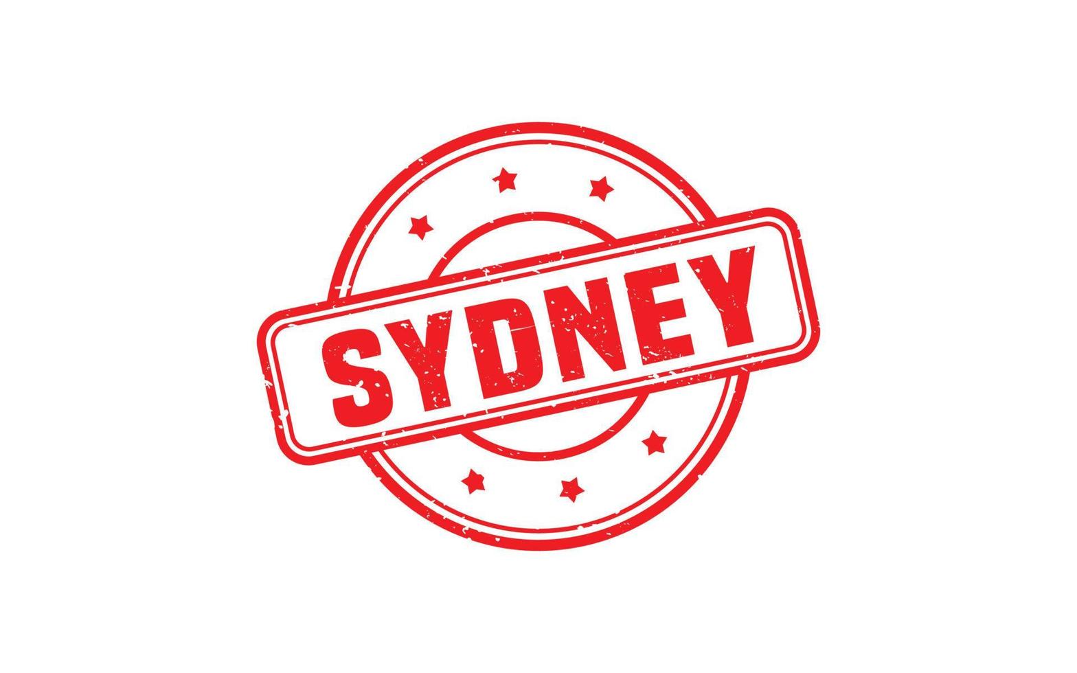 Sydney Australië rubber postzegel met grunge stijl Aan wit achtergrond vector