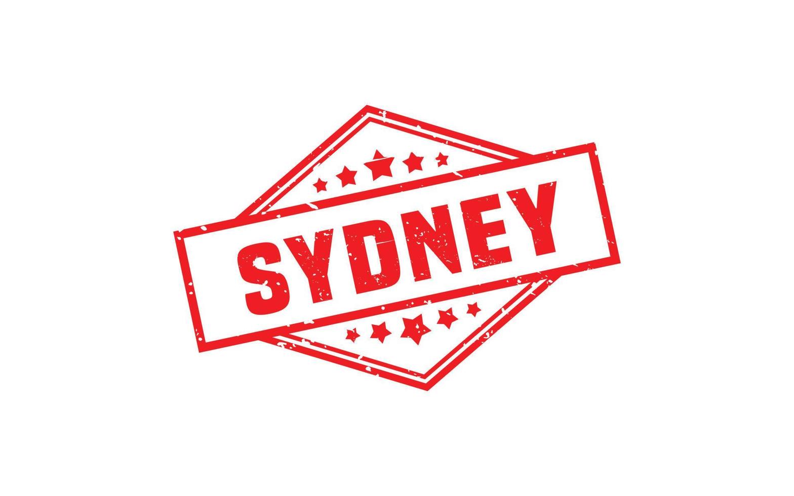 Sydney Australië rubber postzegel met grunge stijl Aan wit achtergrond vector