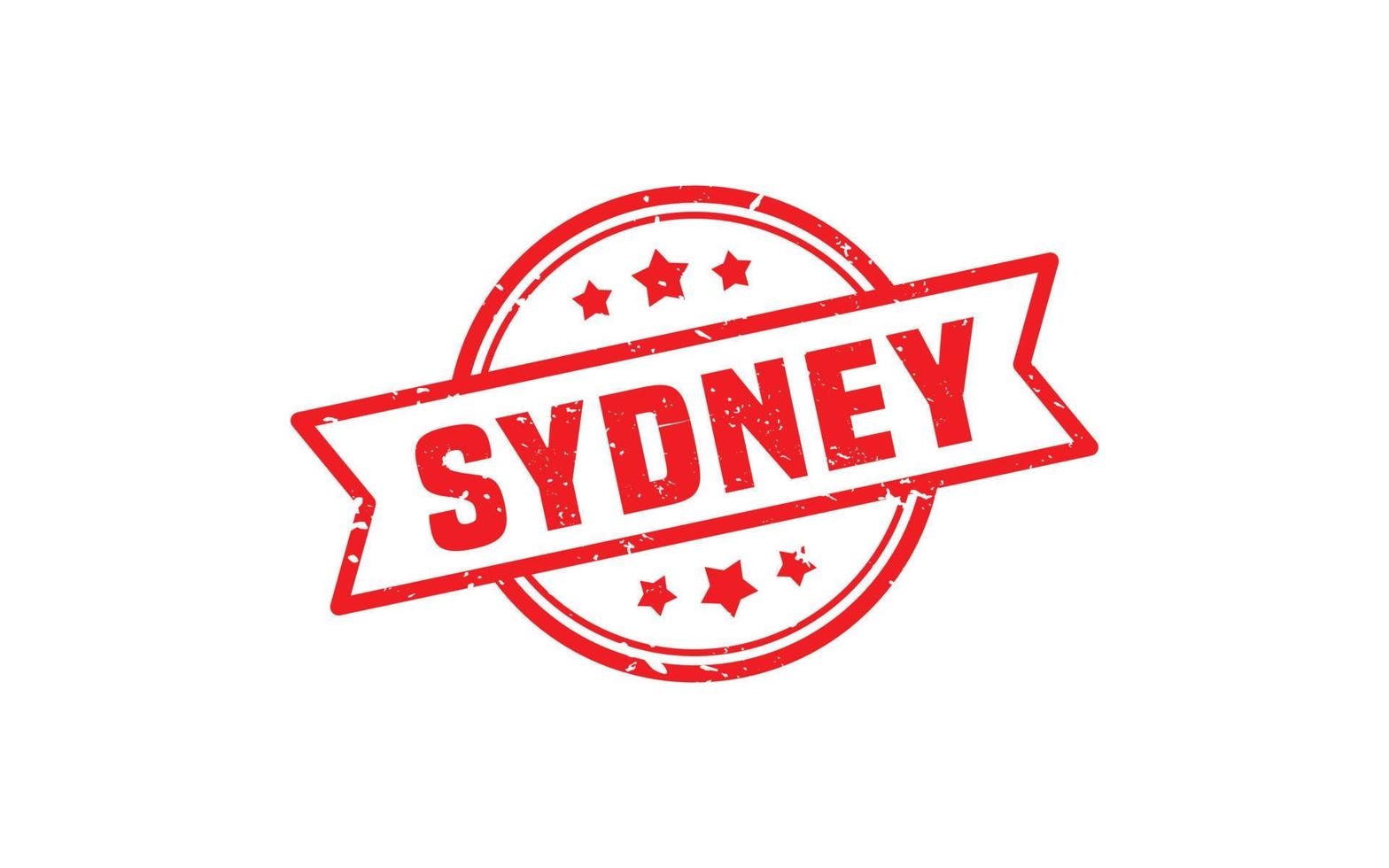 Sydney Australië rubber postzegel met grunge stijl Aan wit achtergrond vector