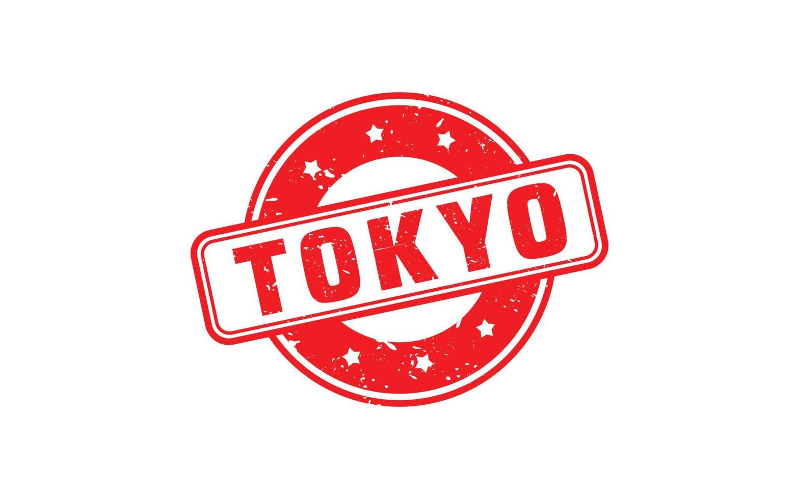 tokyo Japan rubber postzegel met grunge stijl Aan wit achtergrond vector