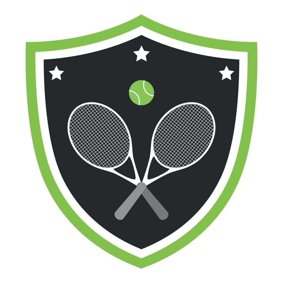 illustratie van een jas van armen met rackets en een tennis bal vector