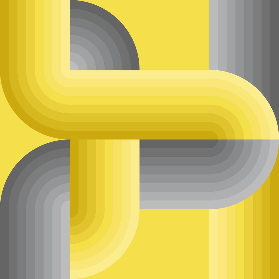 geel grijs helling pijp vorm patroon achtergrond vector