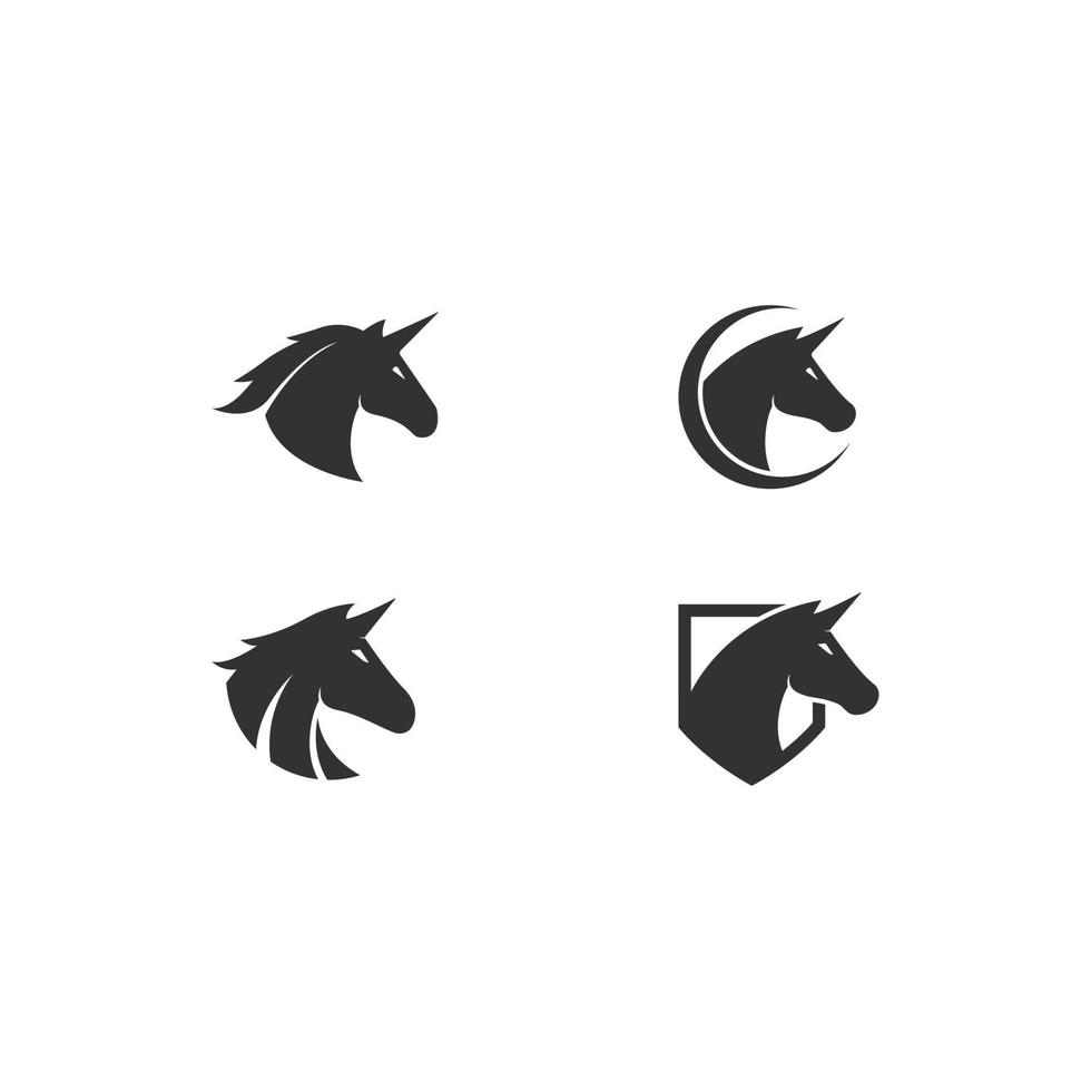 eenhoorn logo sjabloon vector icoon illustratie
