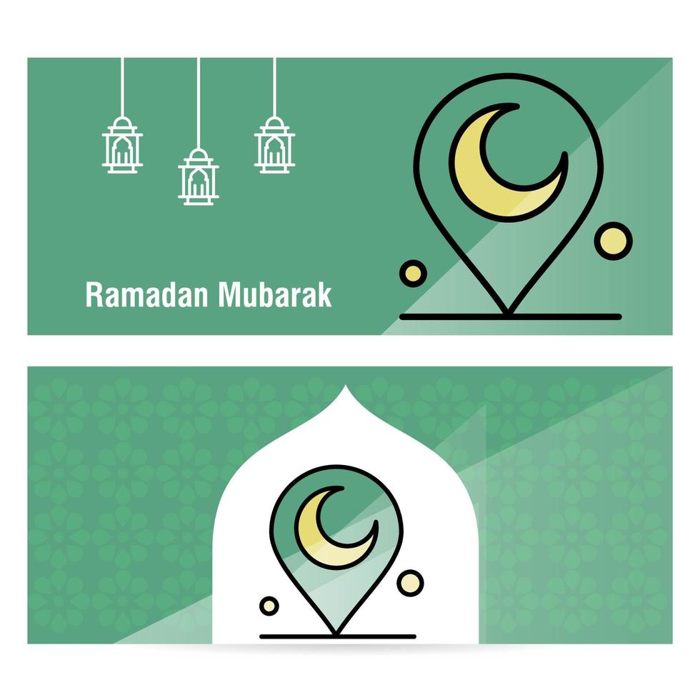 Ramadan kareem concept banier met Islamitisch patronen vector