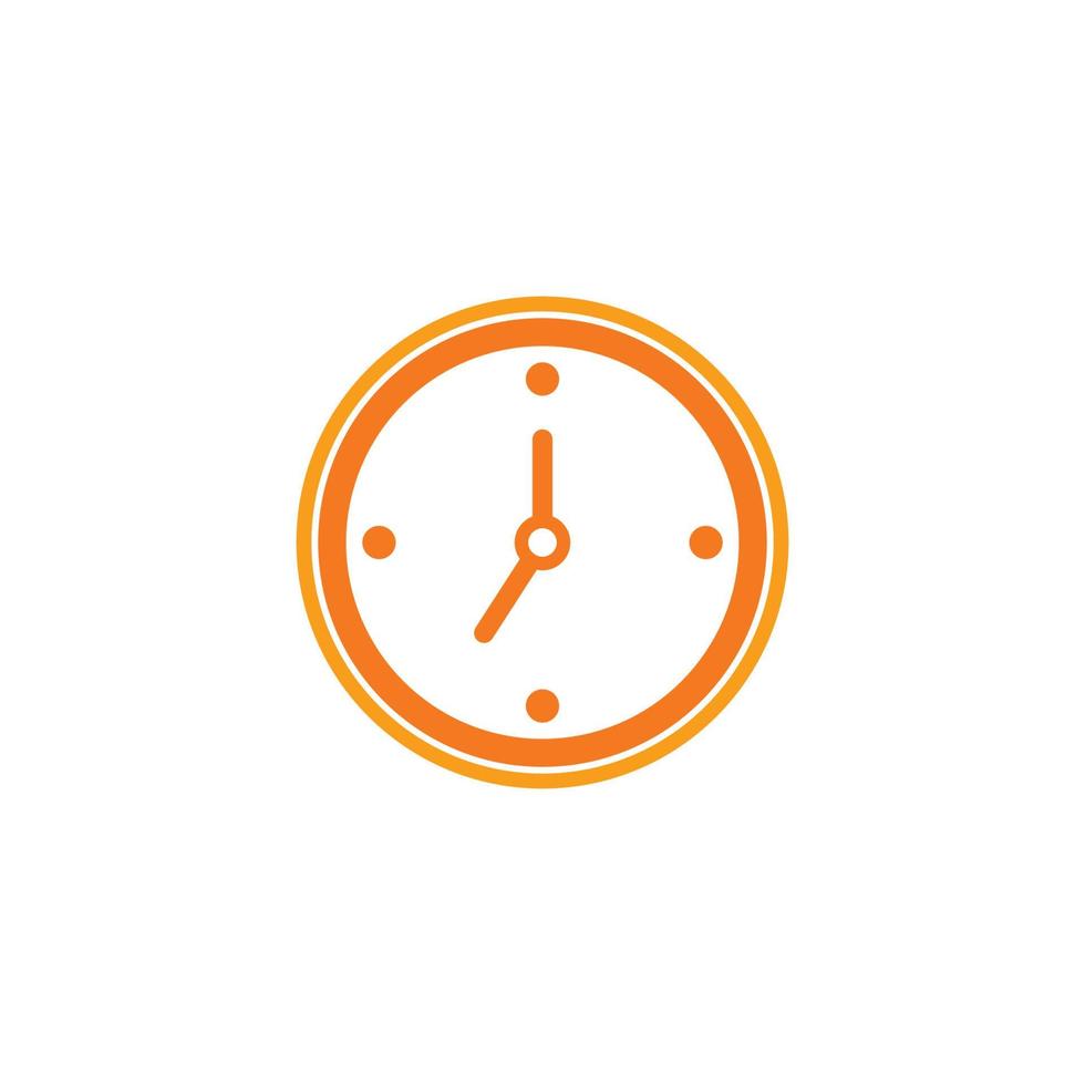 tijd klok logo ontwerp vector