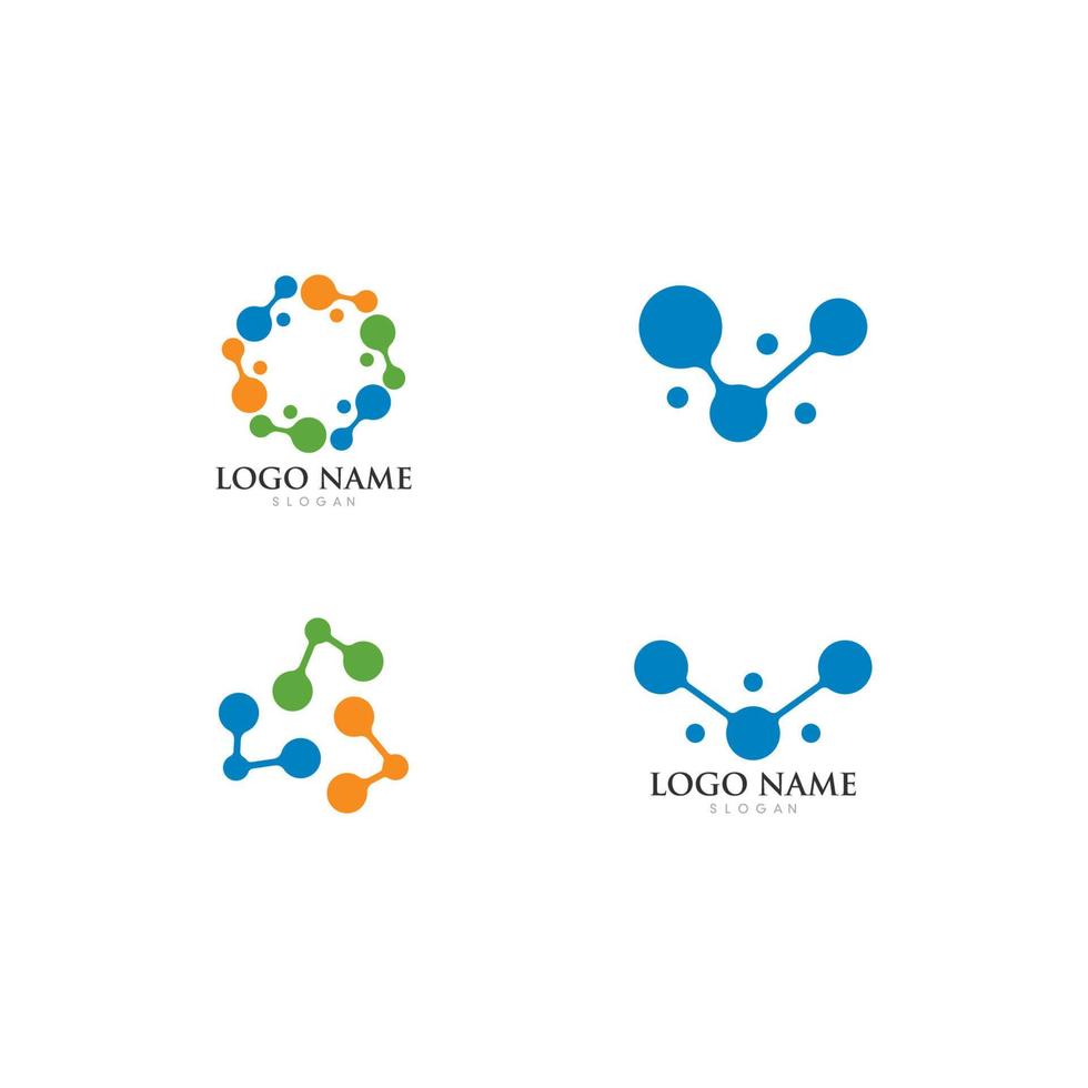 molecuul logo vector icoon illustratie