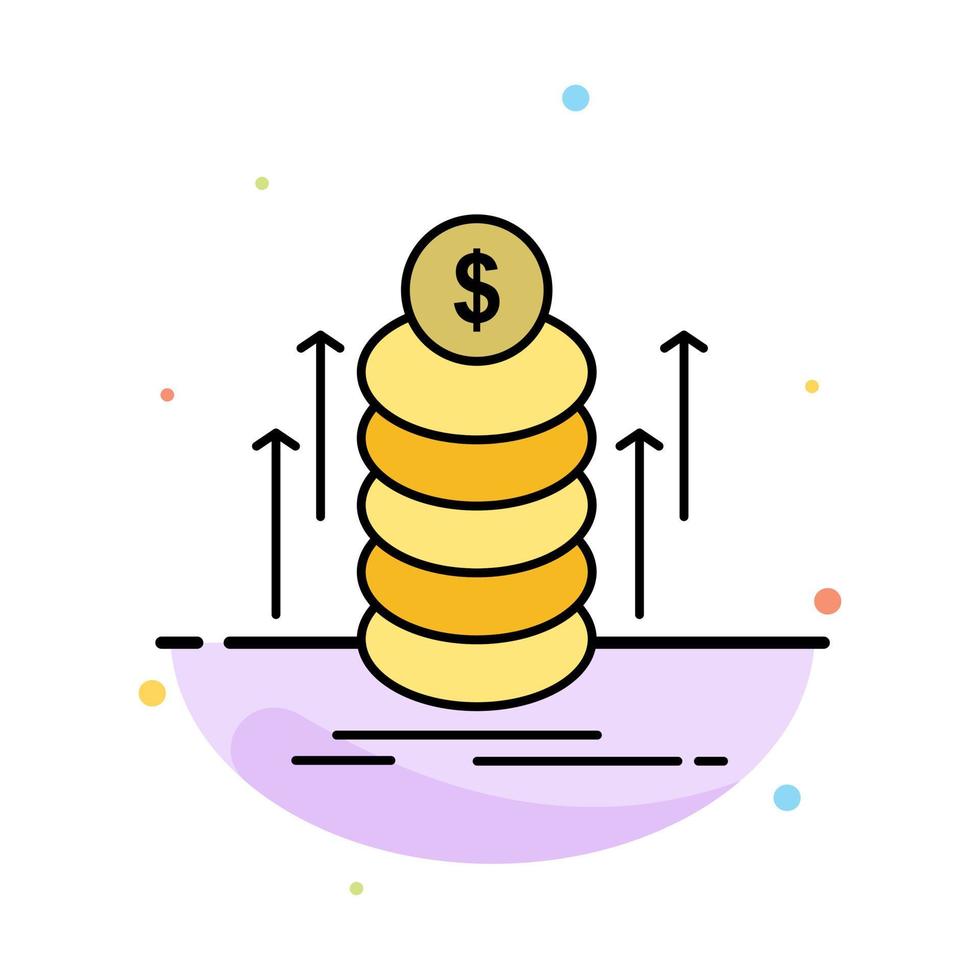 geld bundel overdracht munten abstract vlak kleur icoon sjabloon vector