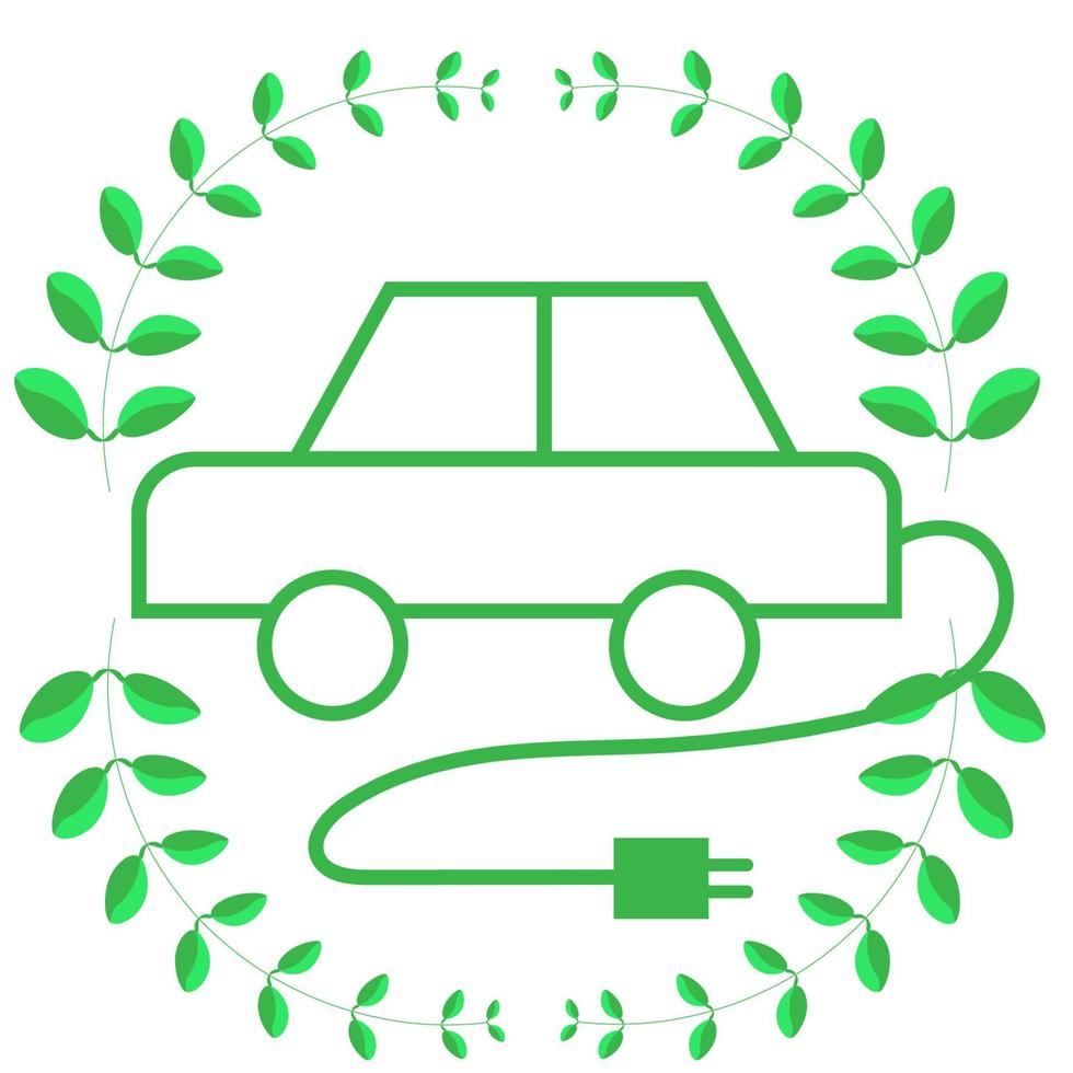 concept van ecologisch auto, geweten met de milieu vector