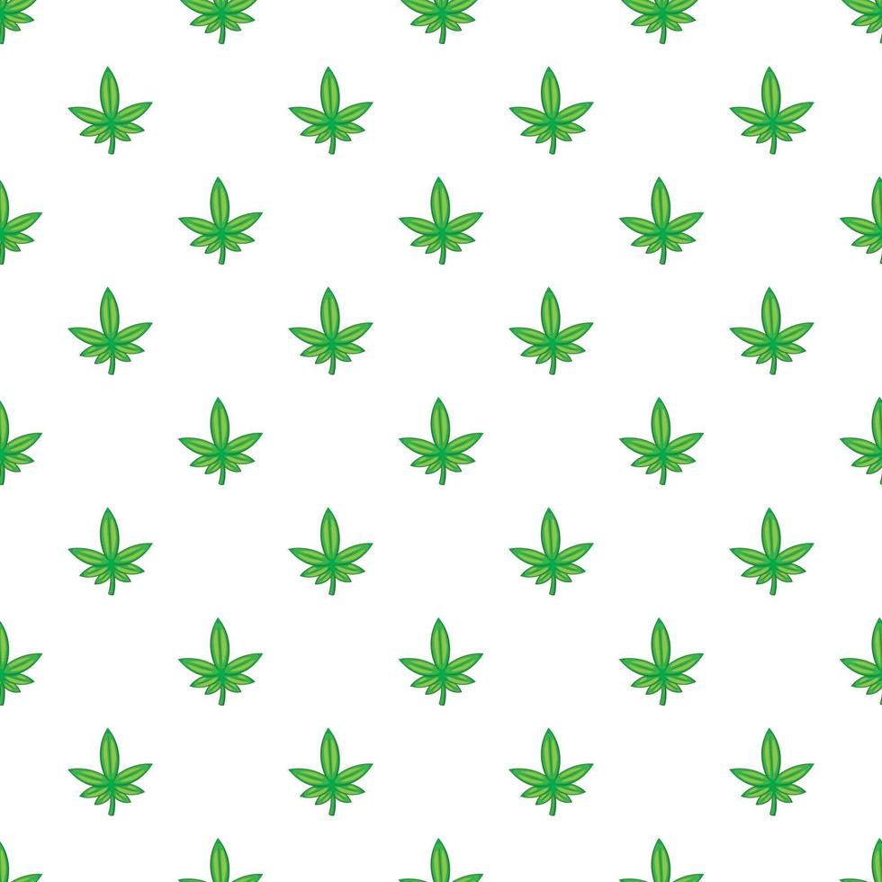marihuana blad patroon, tekenfilm stijl vector