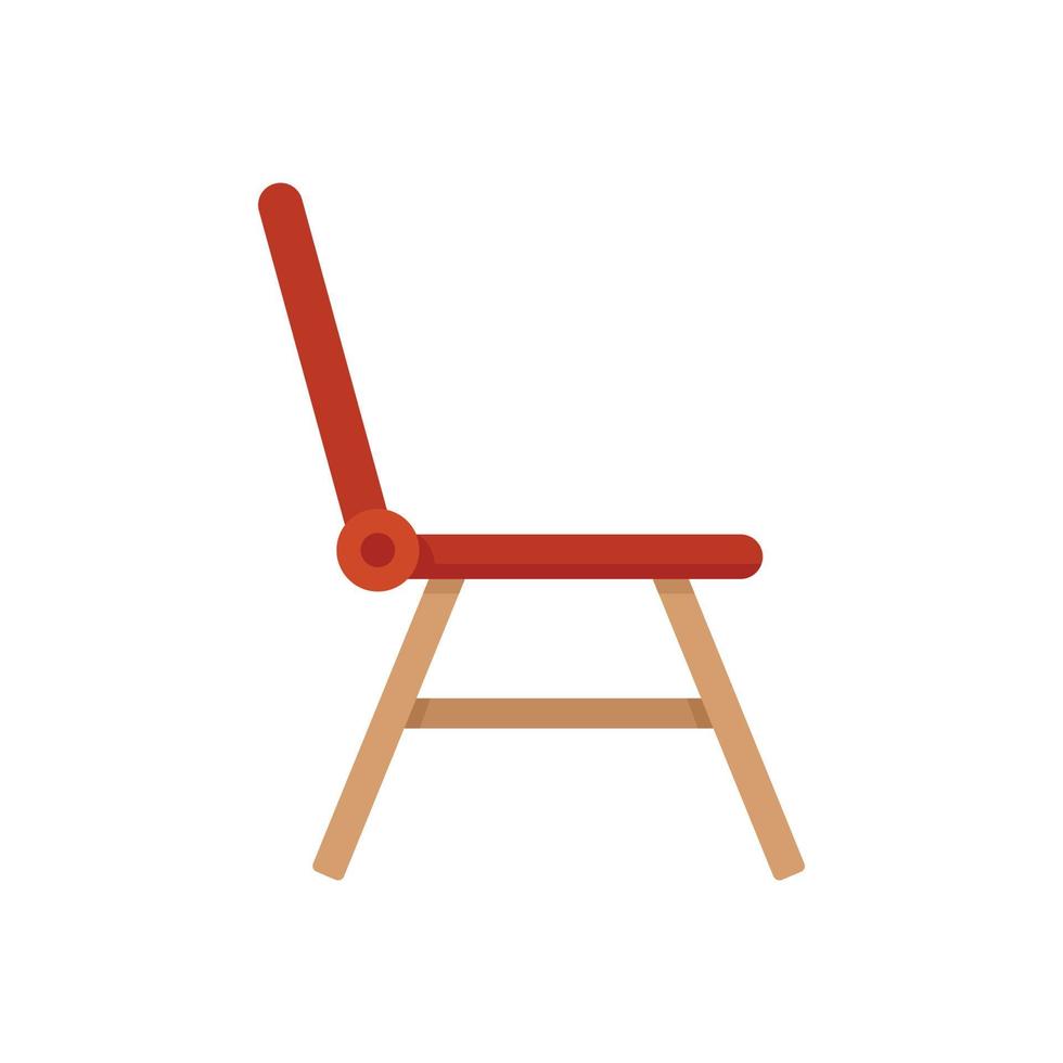 vouwen plastic stoel icoon vlak geïsoleerd vector