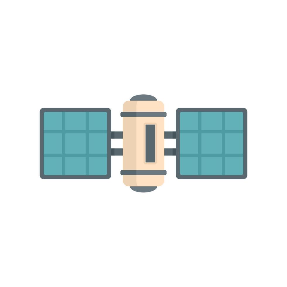ruimte satelliet icoon vlak geïsoleerd vector