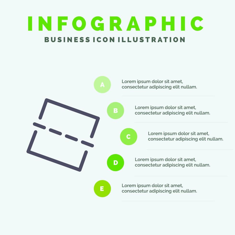 beeld foto rechtzetten solide icoon infographics 5 stappen presentatie achtergrond vector