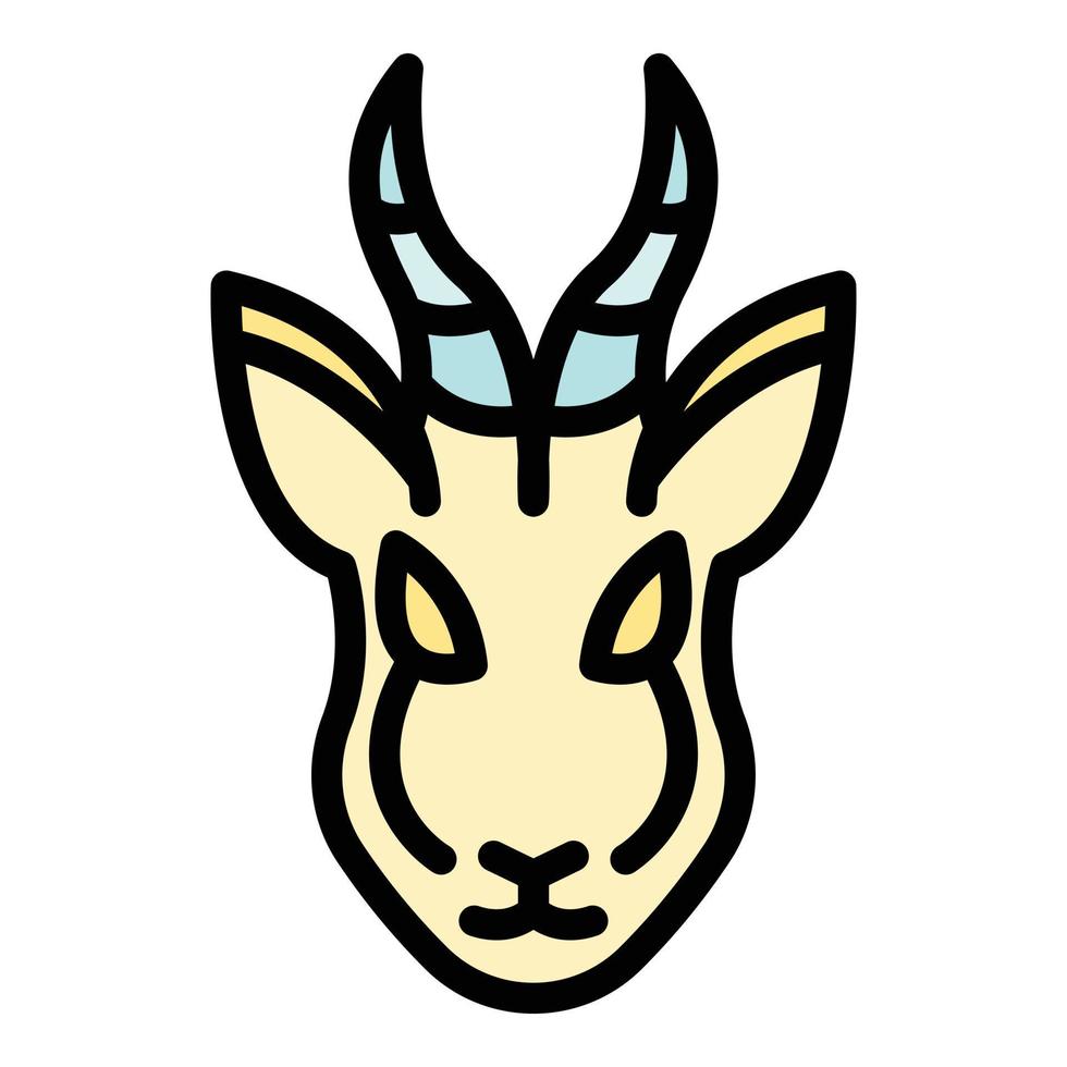 wild gazelle icoon kleur schets vector