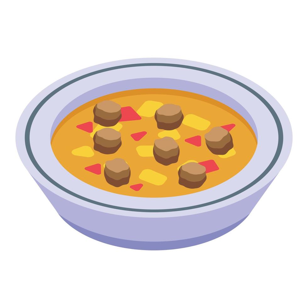 gezond soep icoon isometrische vector. eetpatroon voedsel vector