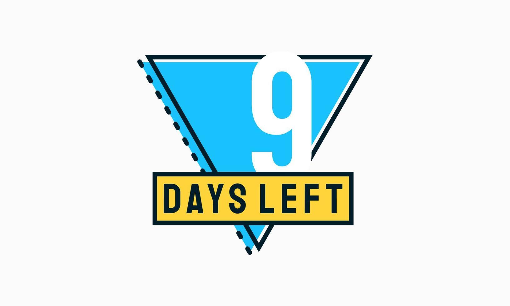 modern vlak ontwerpen countdown links dagen banier, aantal van dagen links insigne voor Promotie, countdown verkoop vector illustratie