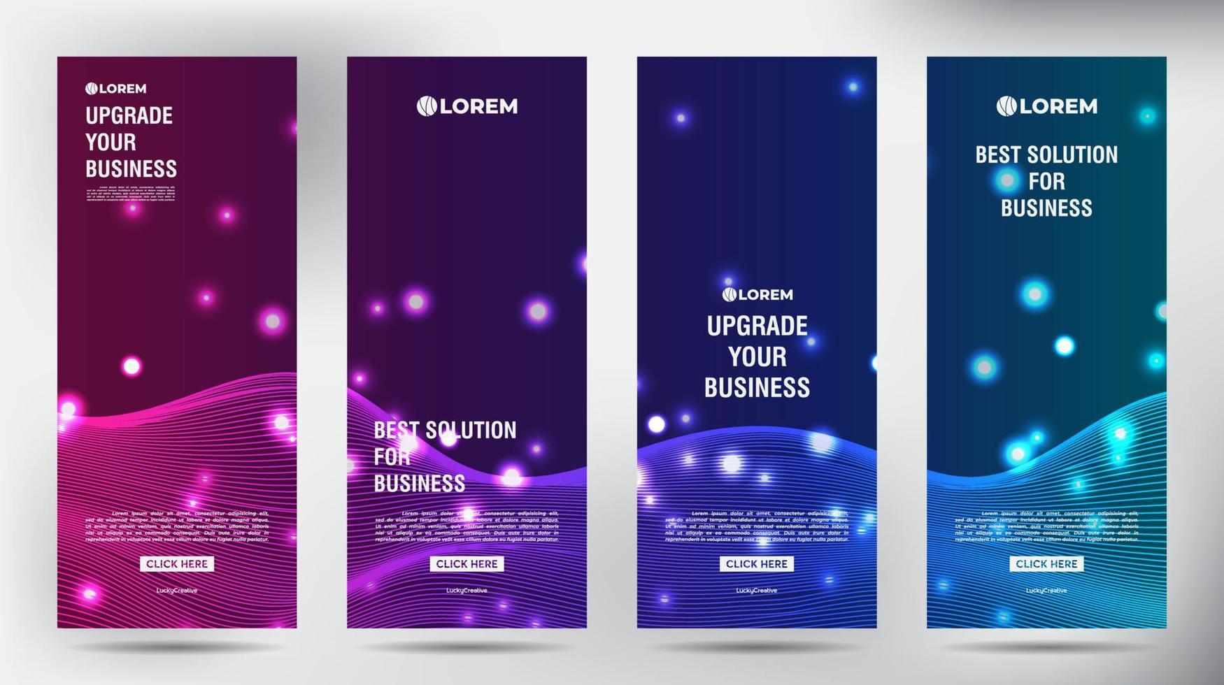 reeks van modern kleur rollen omhoog bedrijf brochure folder banier ontwerp verticaal sjabloon, Hoes presentatie achtergrond, modern publicatie x-banner en vlag-banner, rollen omhoog banier staan vector