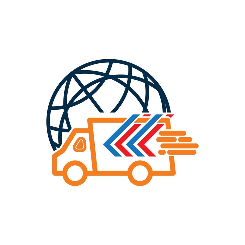 logistiek bedrijf logo icoon vector
