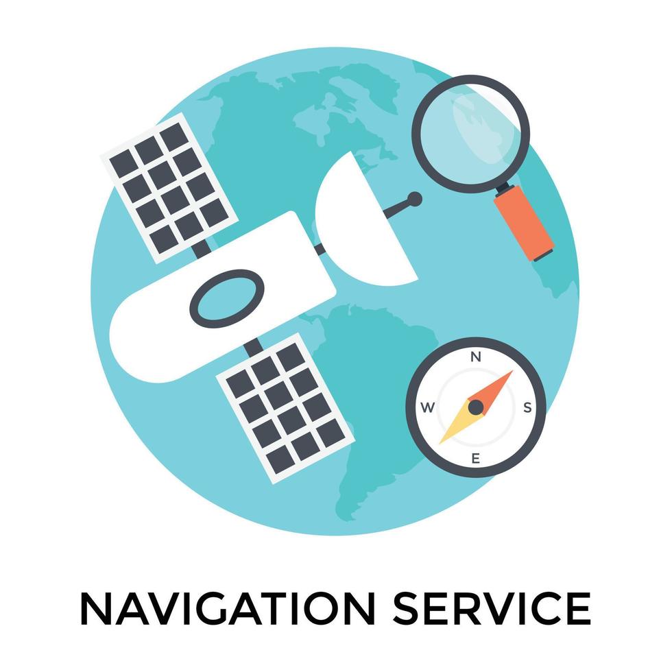 navigatie satelliet systeem vector