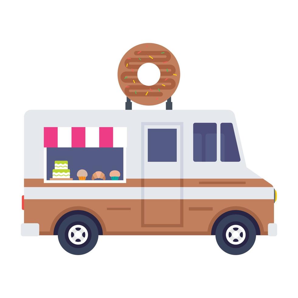 donuts foodtruck vector