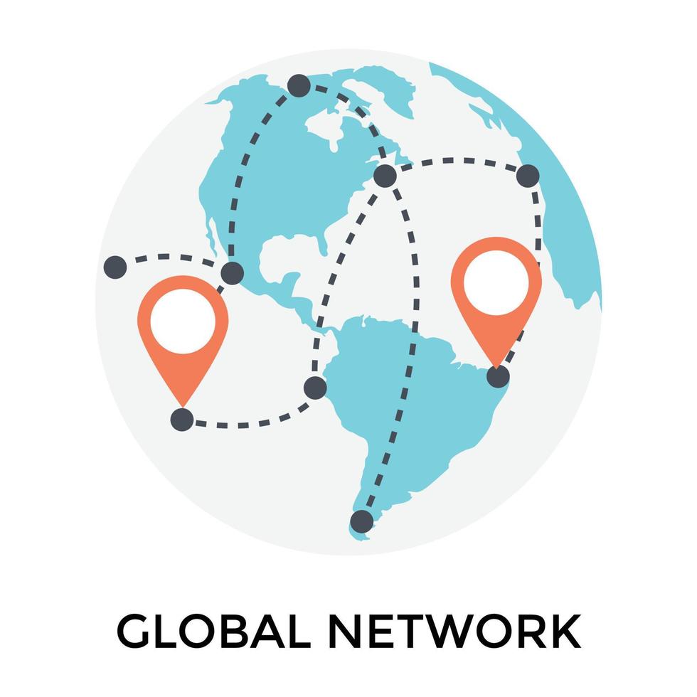 modieus globaal netwerk vector
