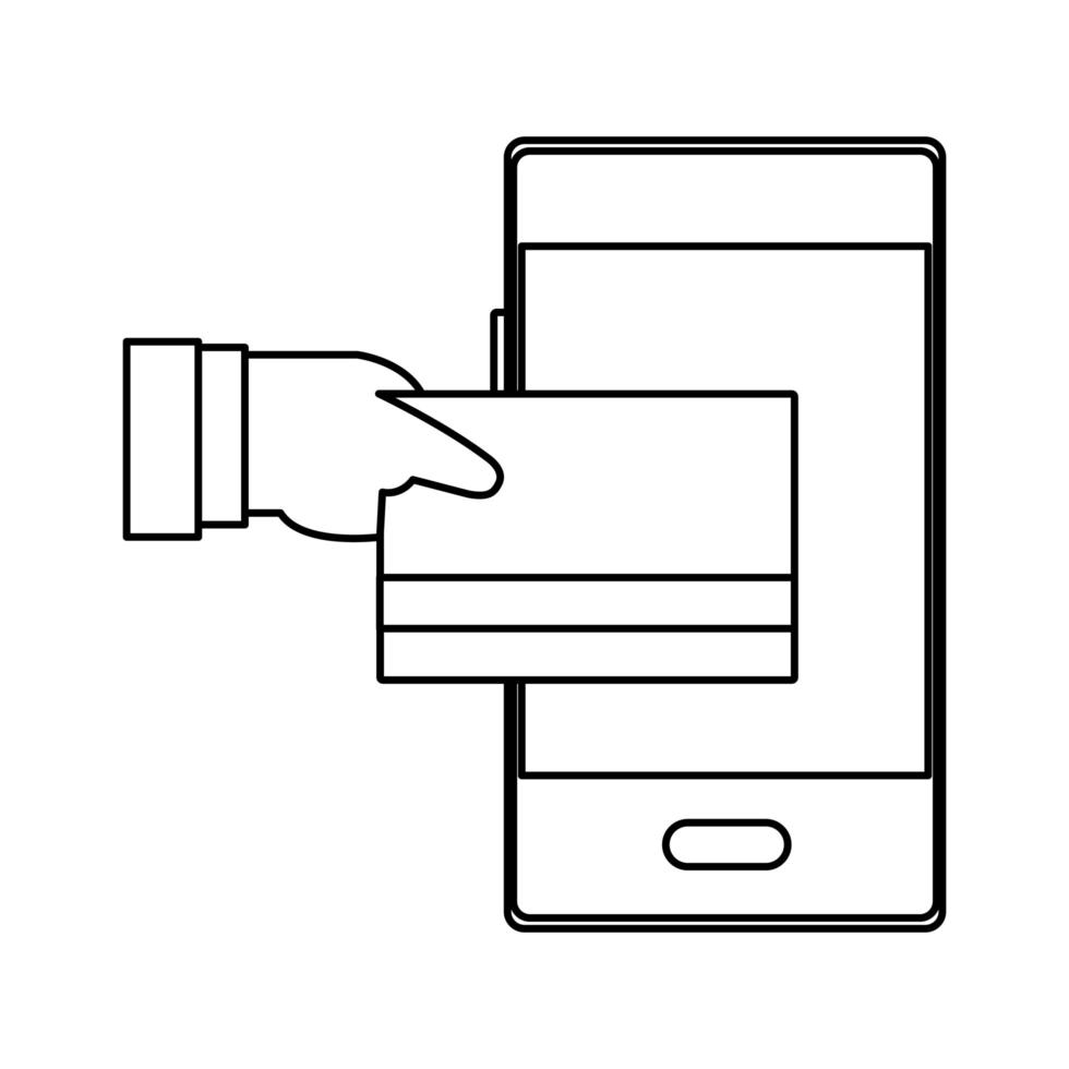 communicatie en smartphone mobiele lijn pictogram vector