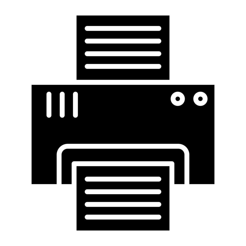 printer glyph-pictogram vector
