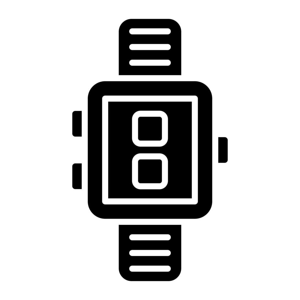 smartwatch glyph-pictogram vector