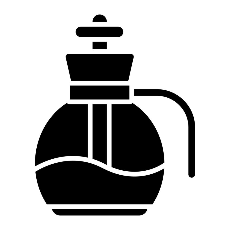 koffie druk op glyph icoon vector