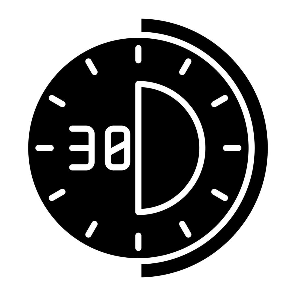 voor de helft tijd glyph icoon vector