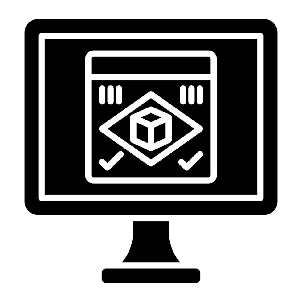 renderen glyph icoon vector