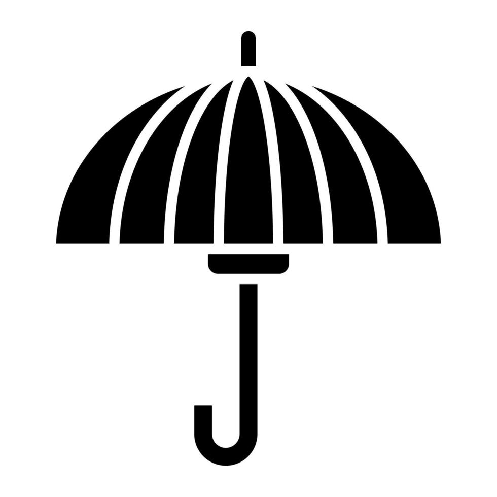 paraplu glyph icoon vector