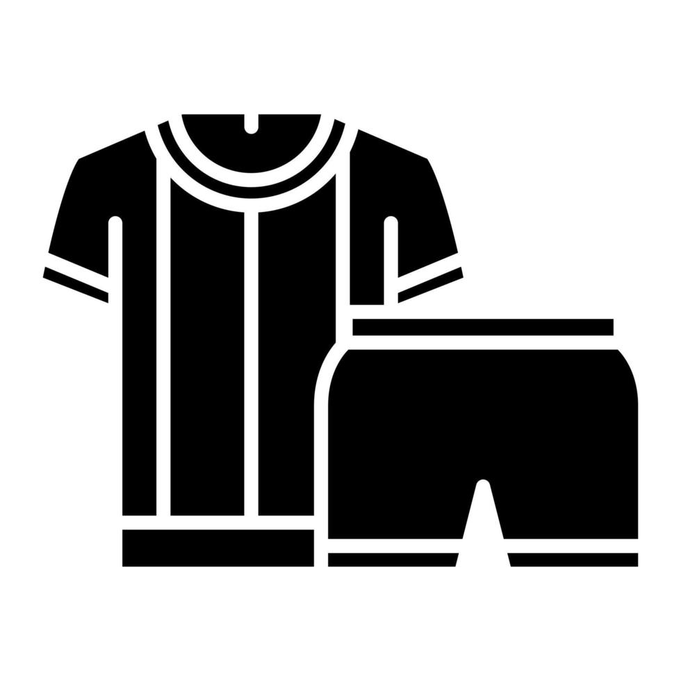 sportkleding glyph icoon vector