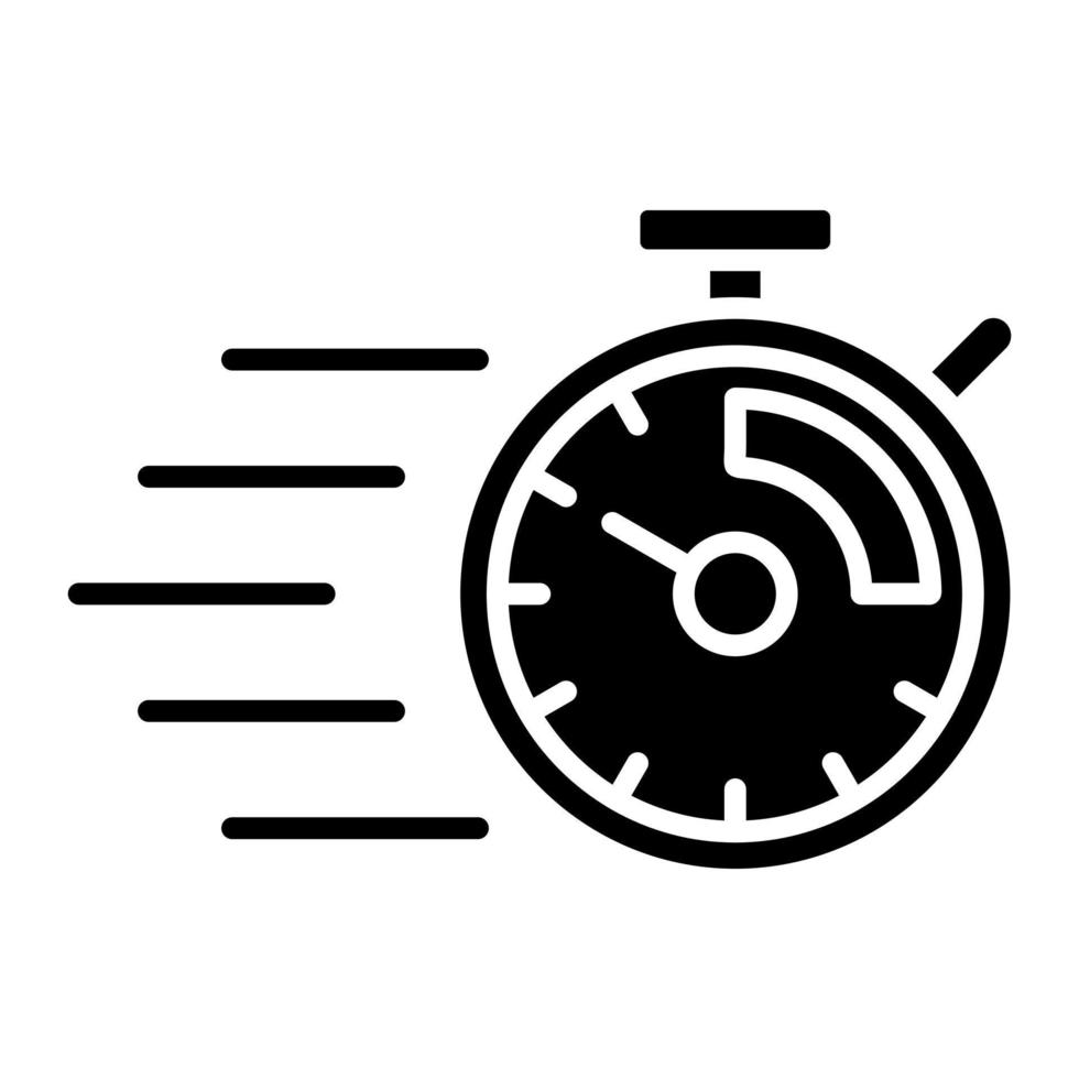 chronometer glyph-pictogram vector