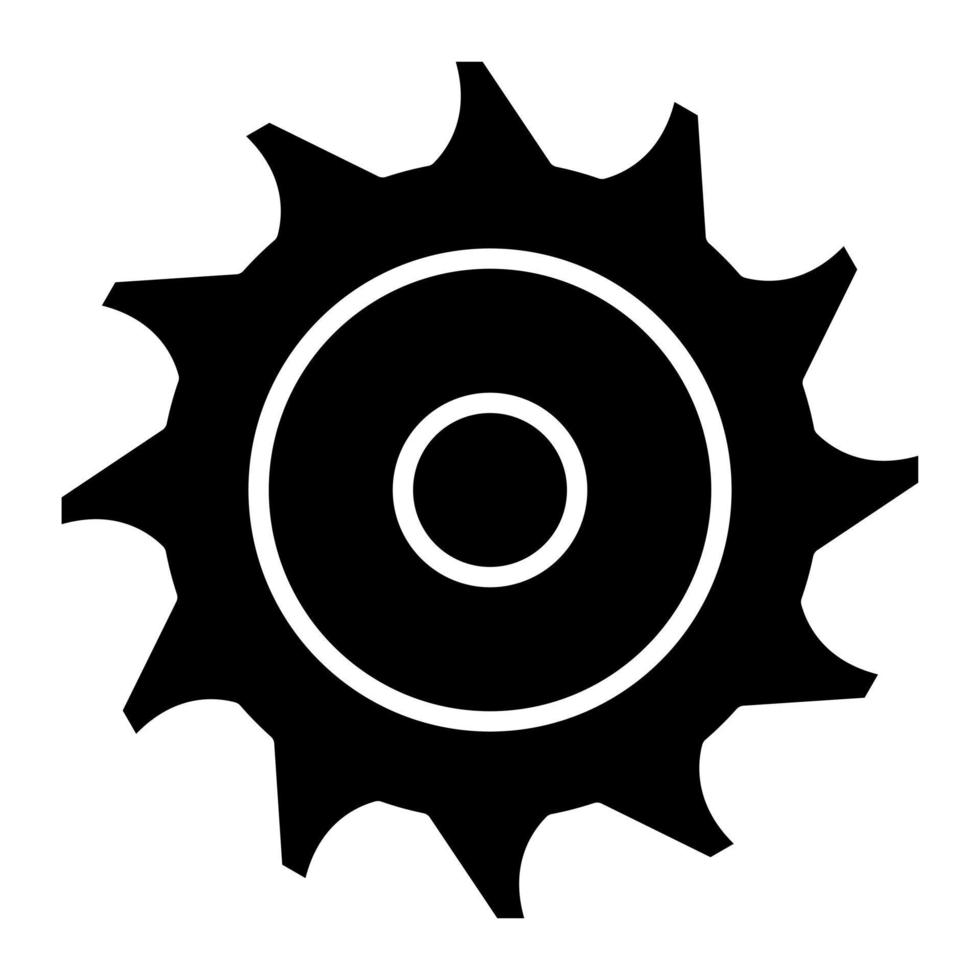 cirkelzaag glyph icoon vector