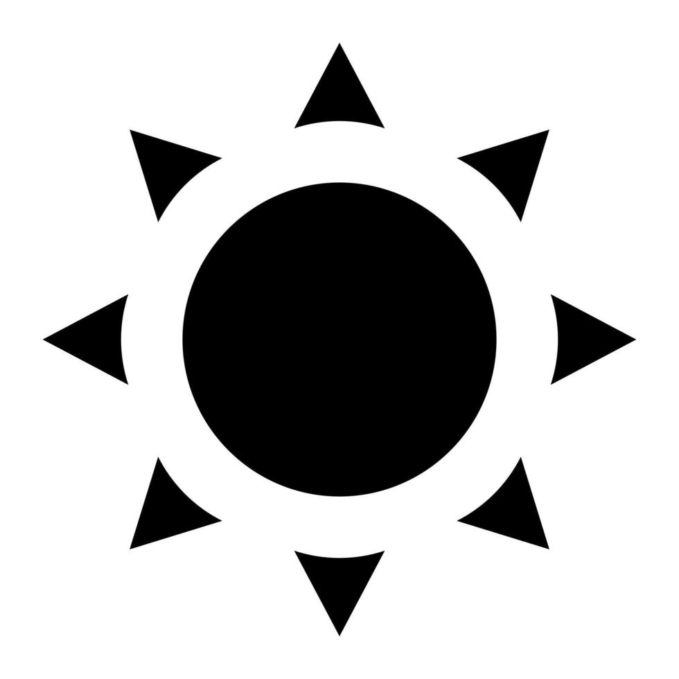 zon glyph icoon vector