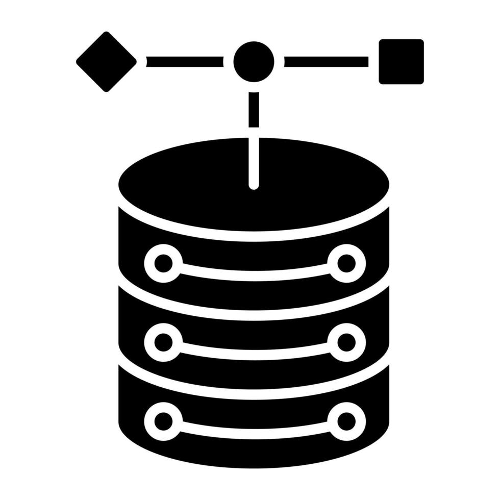 voorwerp databank glyph icoon vector