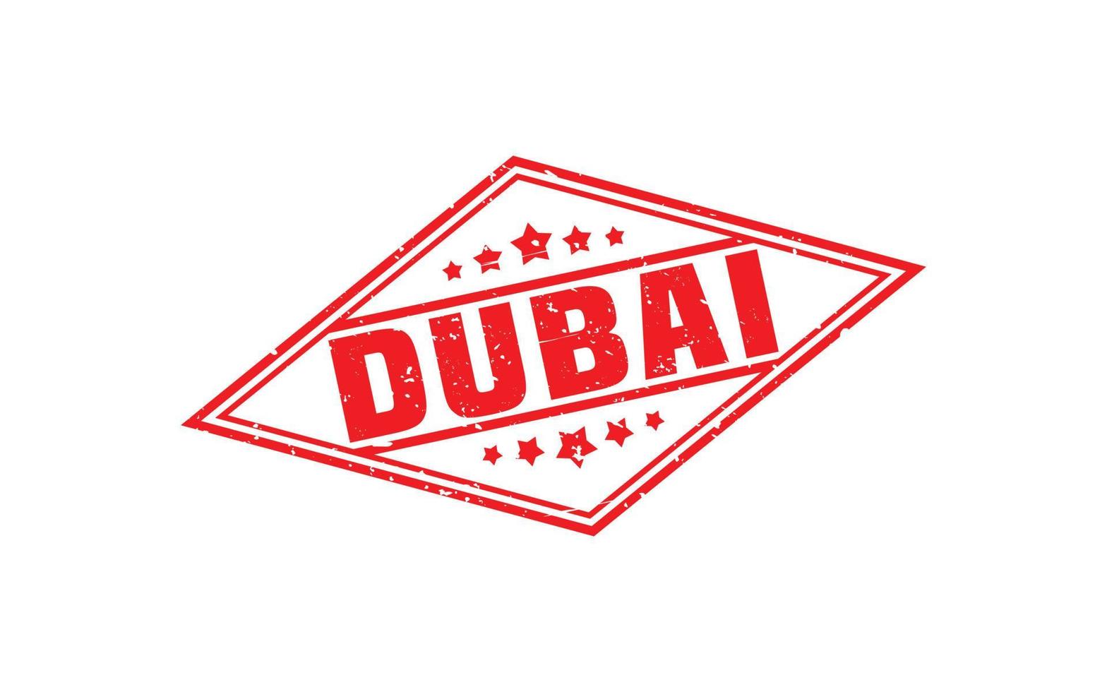 Dubai postzegel rubber met grunge stijl Aan wit achtergrond vector
