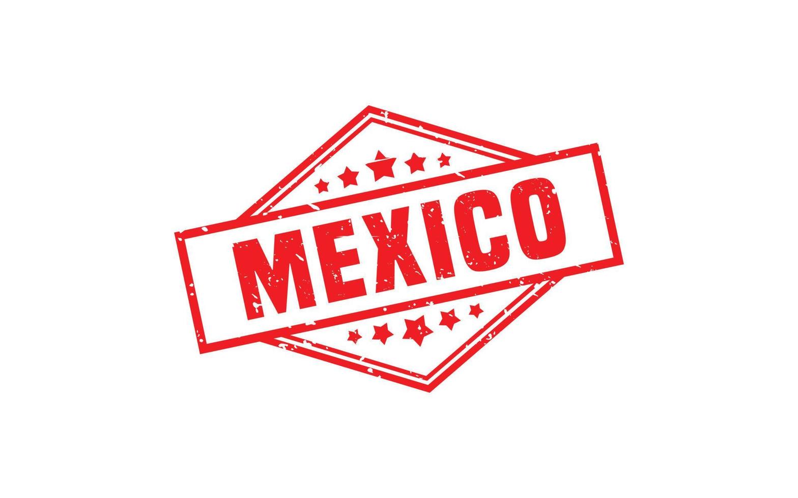 Mexico postzegel rubber met grunge stijl Aan wit achtergrond vector