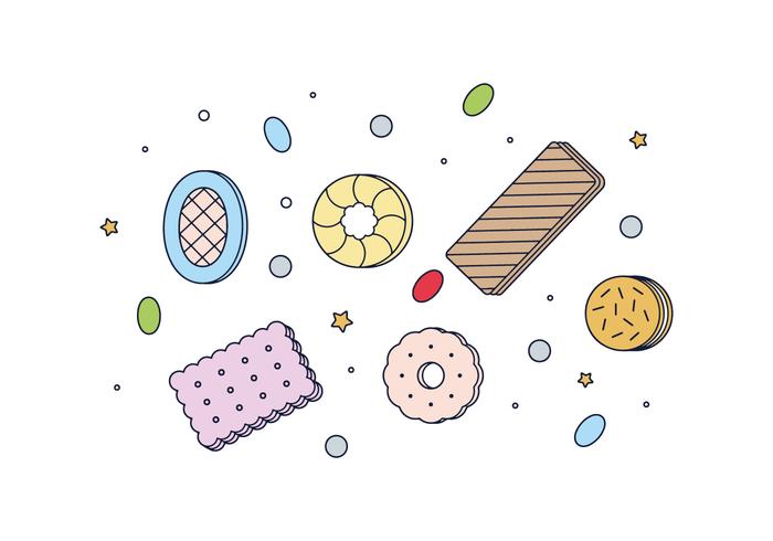 Gratis Cookies En Candies Vector