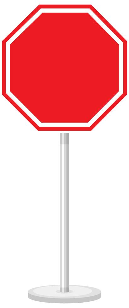 rood verkeersbord op witte achtergrond vector