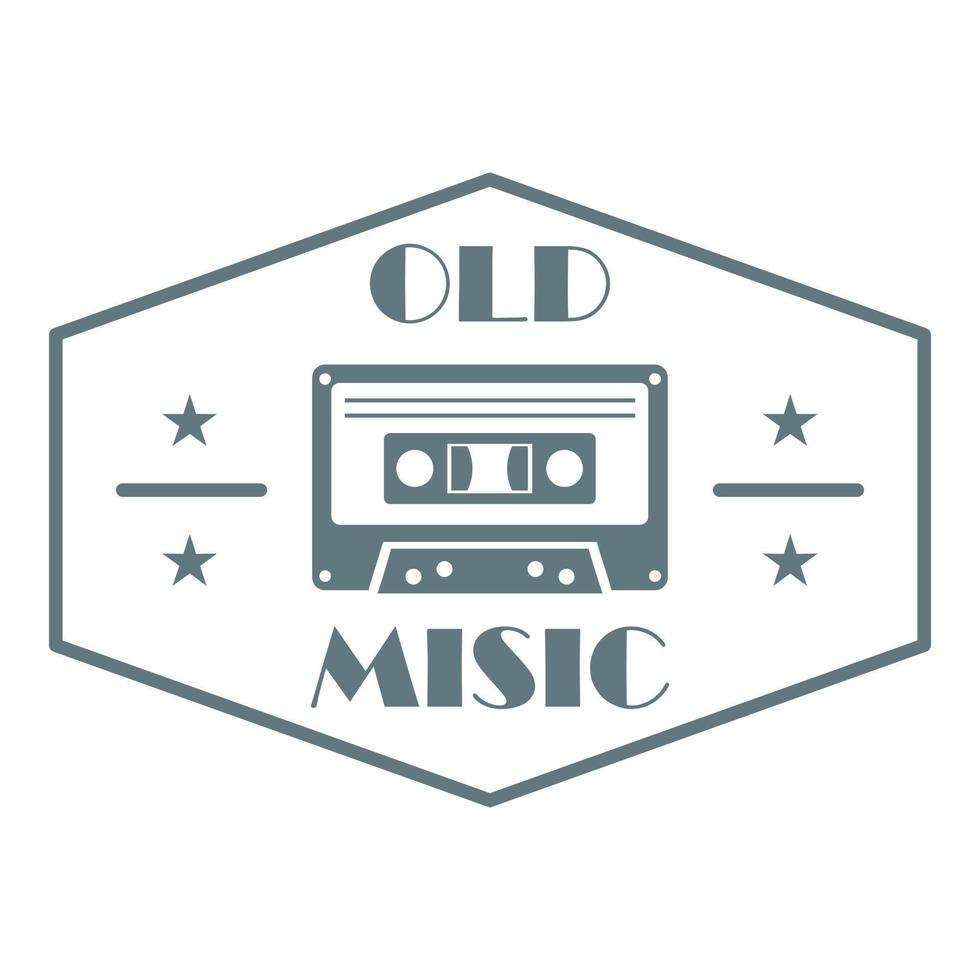 oud muziek- logo, gemakkelijk stijl vector