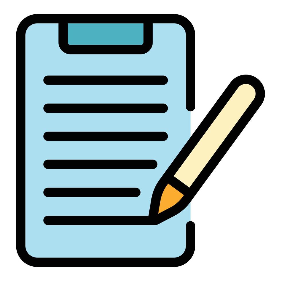 schrijven school- pen icoon kleur schets vector