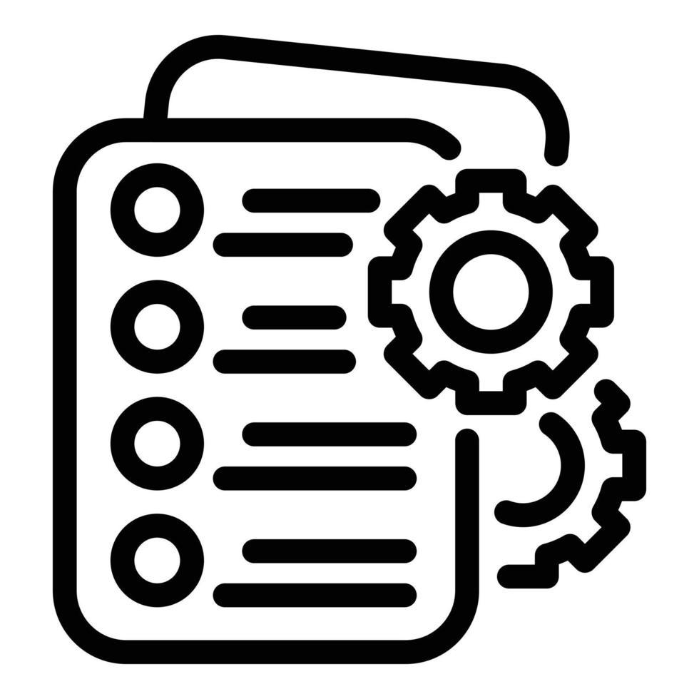 systeem vacature icoon schets vector. hr baan vector