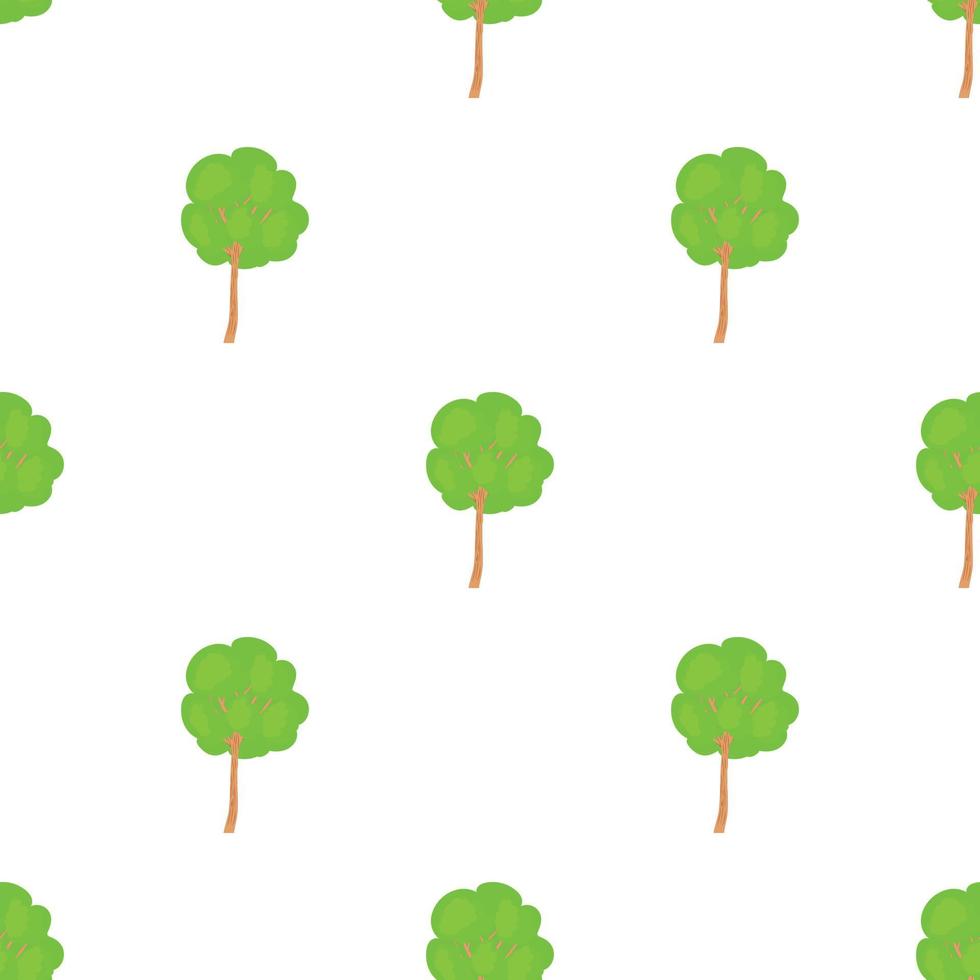groen boom met een afgeronde kroon patroon naadloos vector