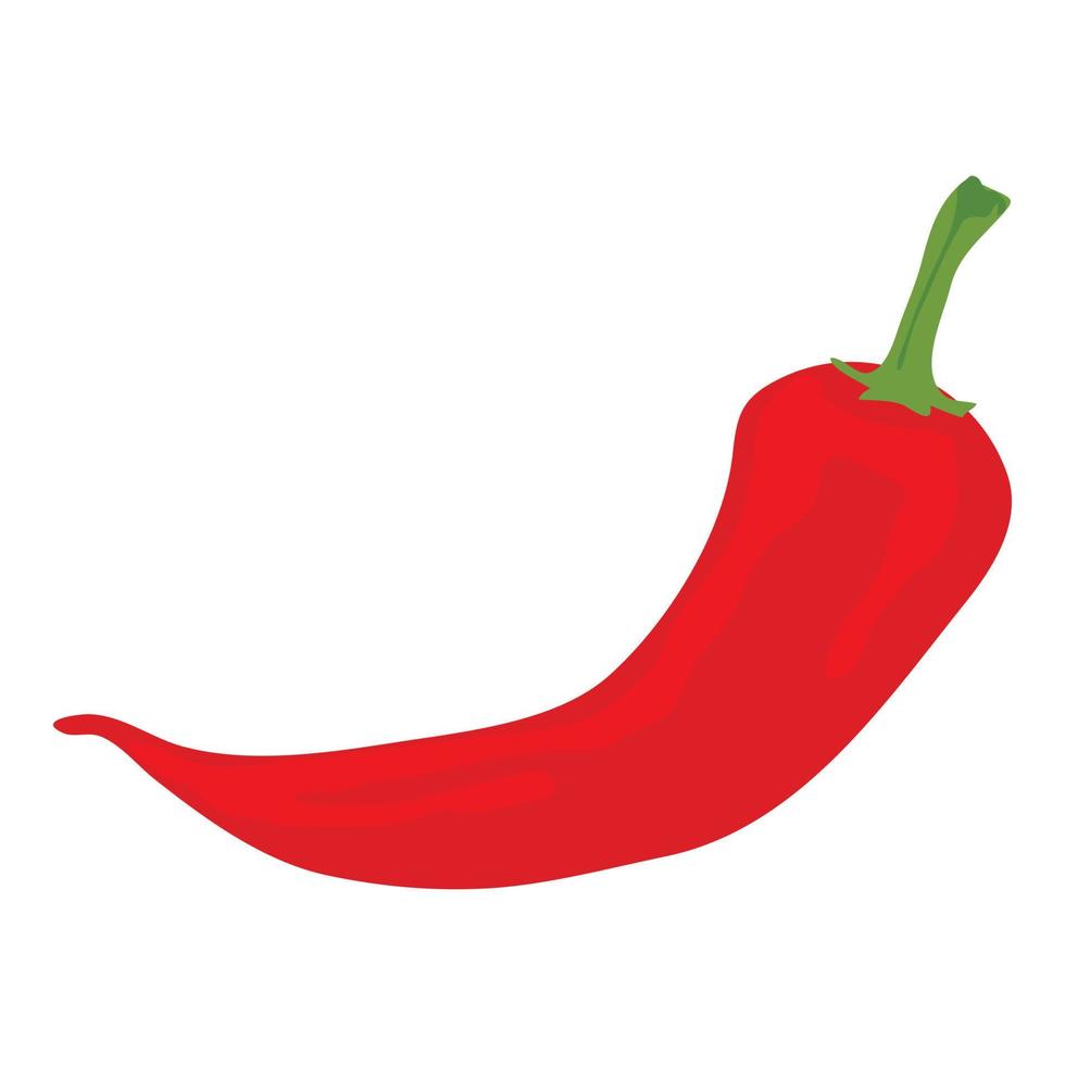 peper Chili icoon, tekenfilm stijl vector