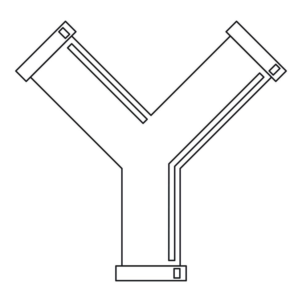 industrieel pijp alfabet brief y icoon vector