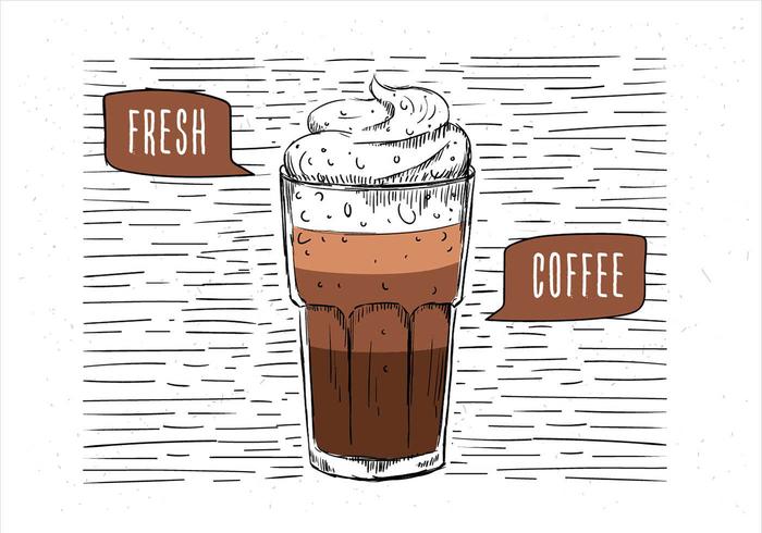 Gratis Handgetekende Vector Koffie Illustratie