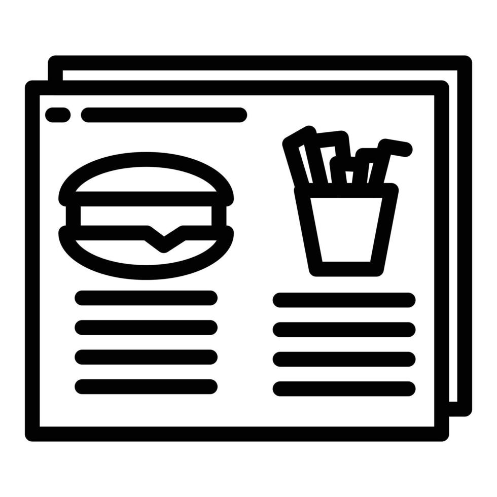 online voedsel menu icoon schets vector. restaurant betaling vector